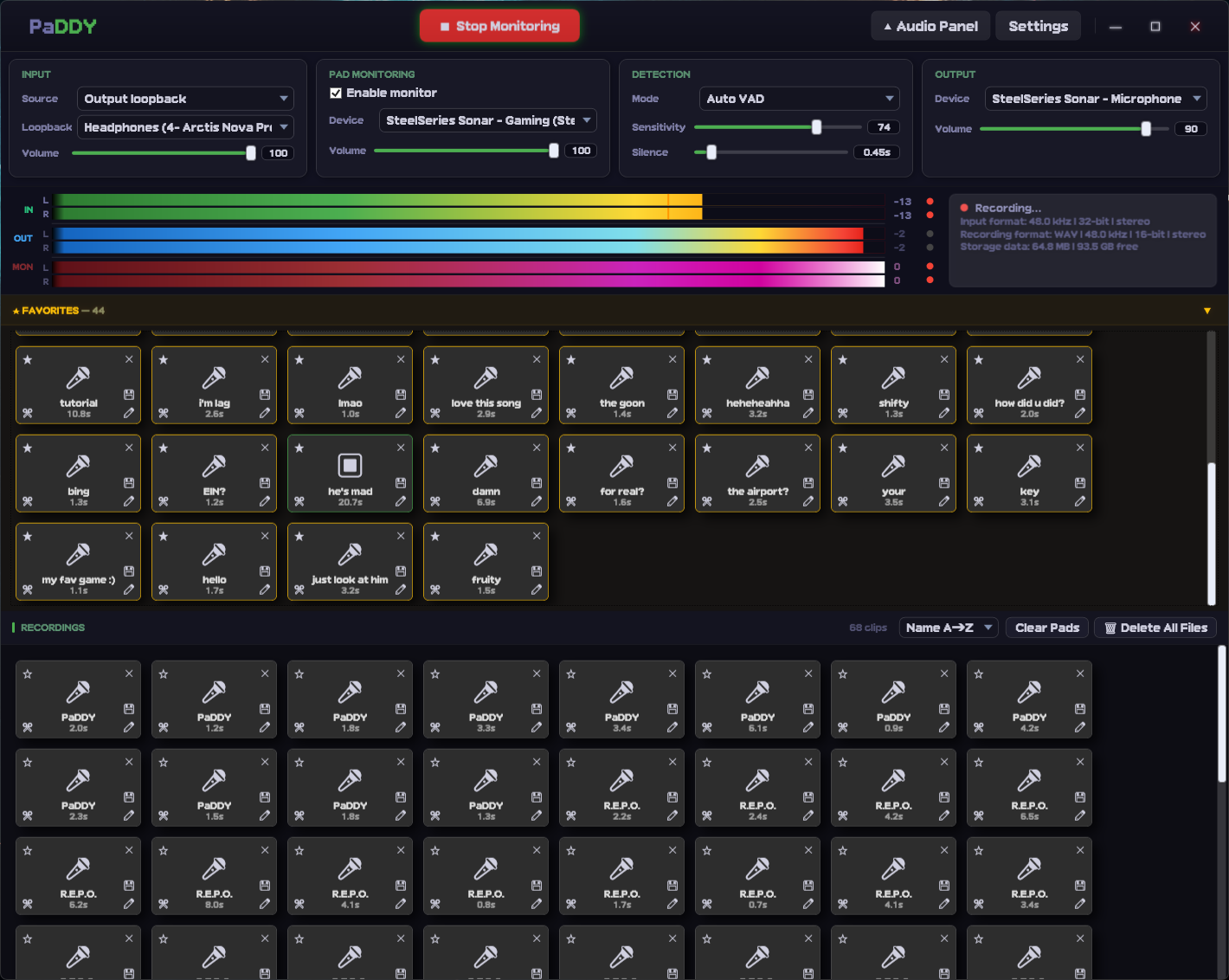 Main interface pipeline tracking dashboard